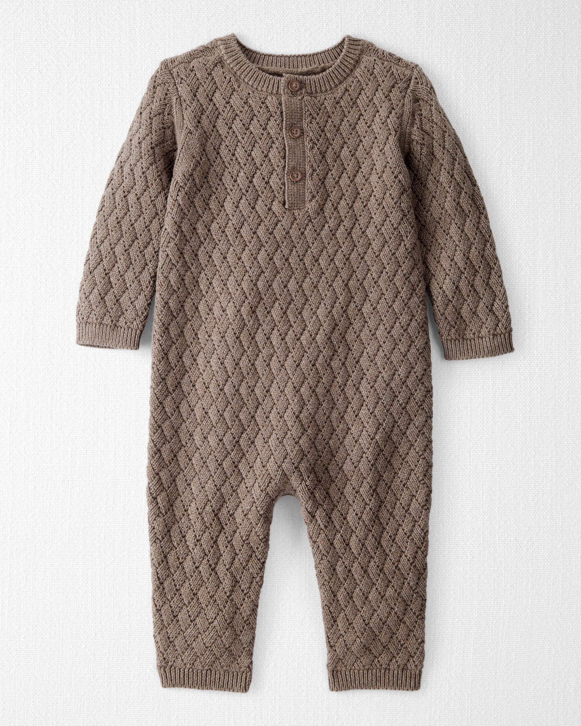 Baby Organic Cotton Sweater Knit Jumpsuit - Little Planet