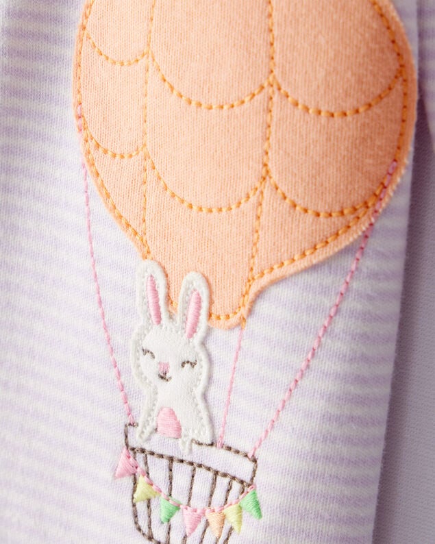 Product image 2 of Baby Hot Air Balloon Bunny 2-Way Zip Cotton Sleep & Play Pajamas