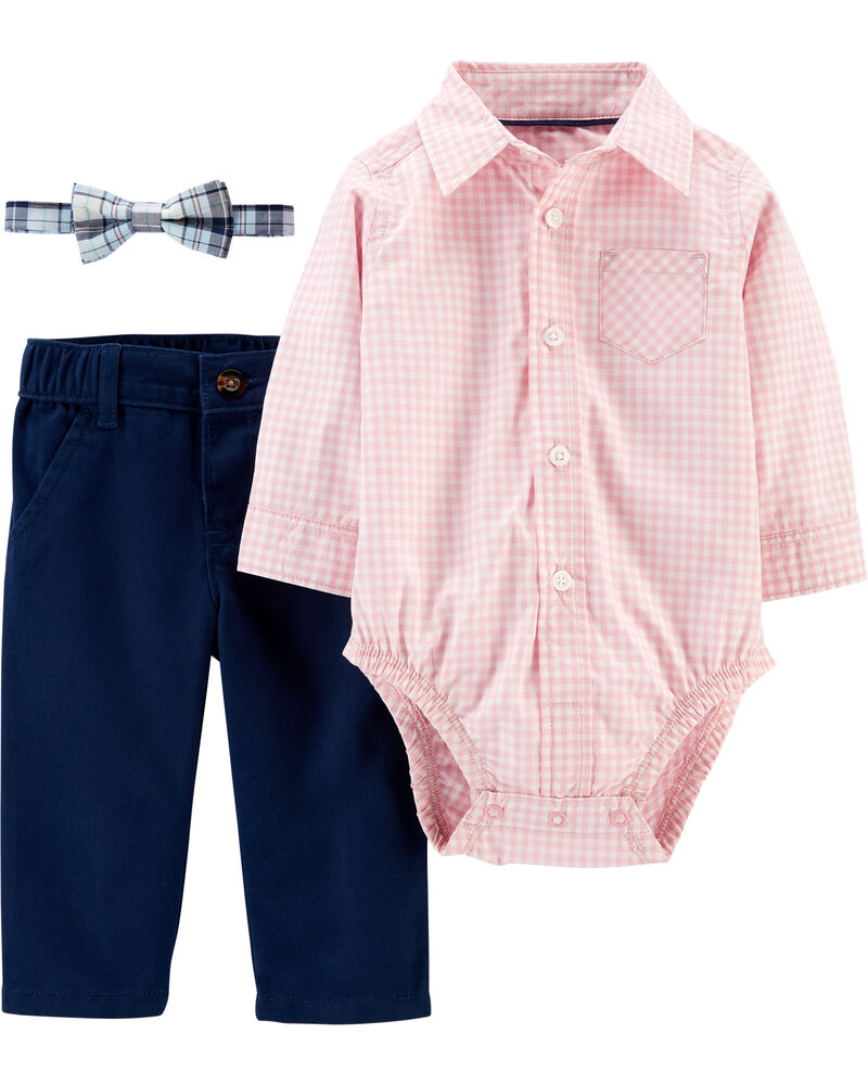 3 Piece Gingham Dress Me Up Set Carters Com