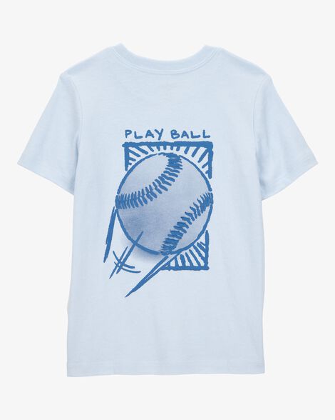  Product image 2 of Toddler Baseball-Print Short-Sleeve Graphic Tee - Blue