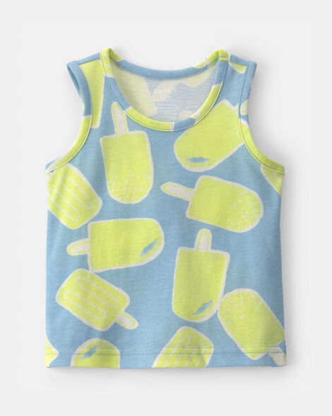 baby boy popsicle tank top - blue/green