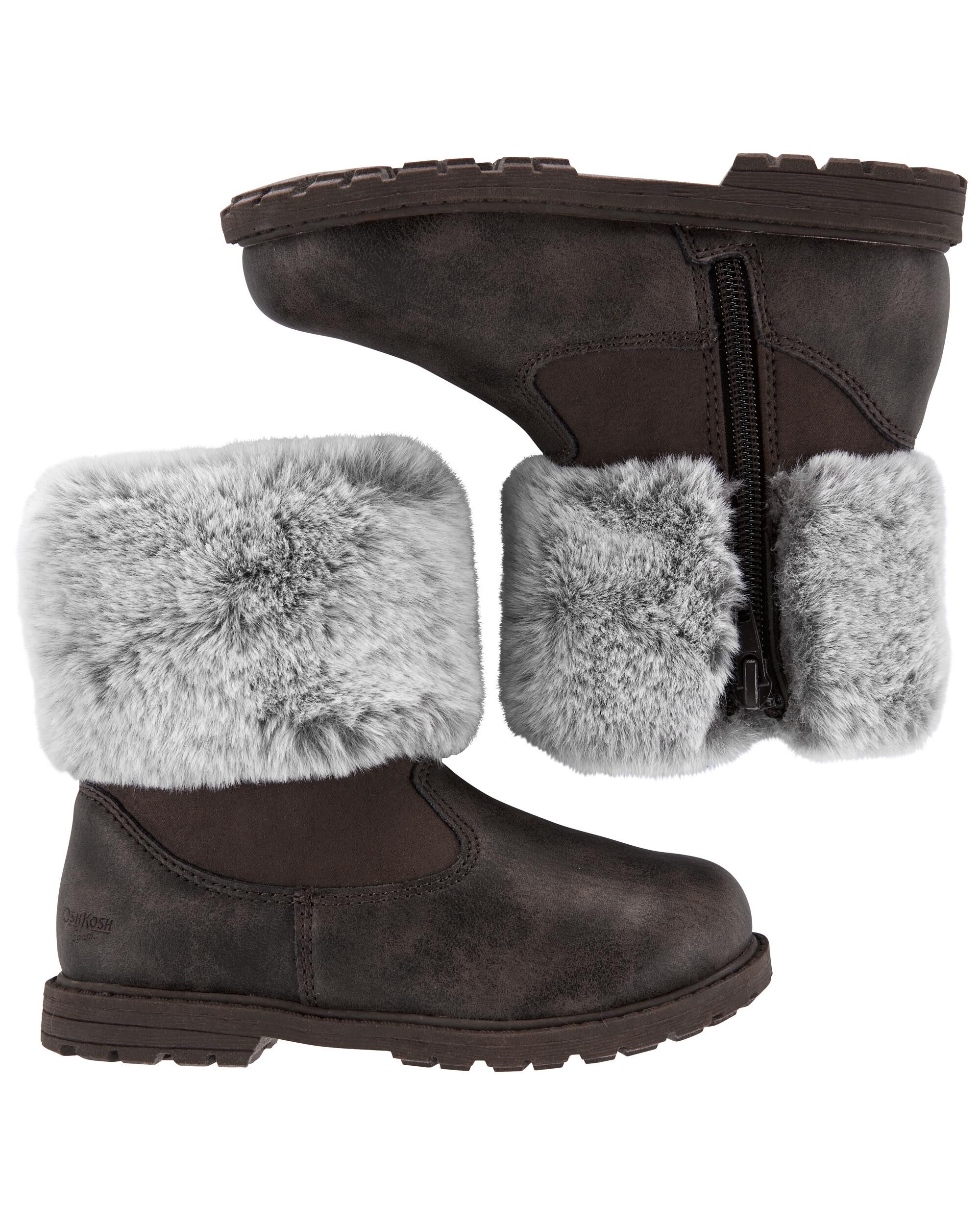 Fur collar boots Clearance