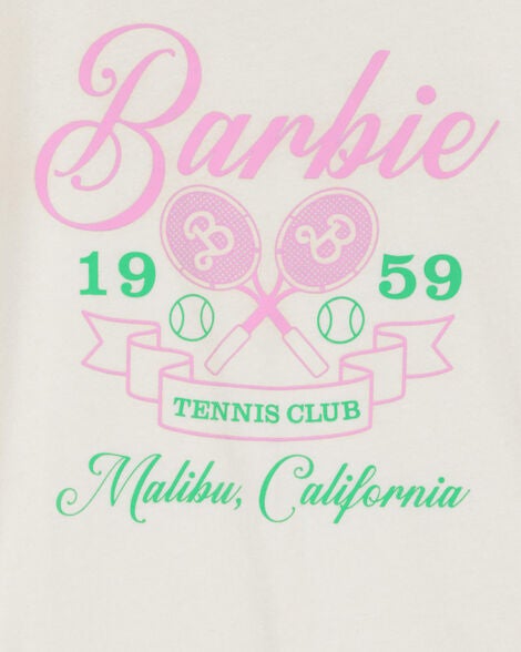  Product image 2 of Kid Barbie™ 'Tennis Club' Short-Sleeve Graphic Tee - Ivory