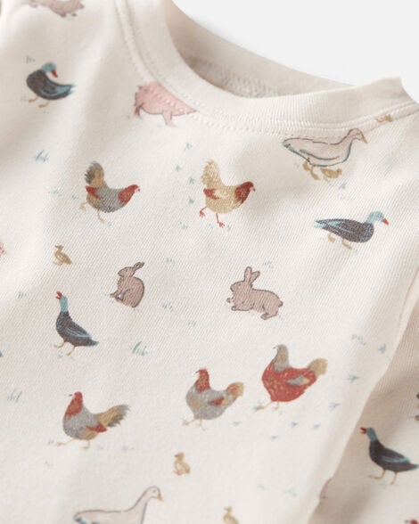 Product image 2 of Baby Organic Cotton Pajamas in Farm Friends Print