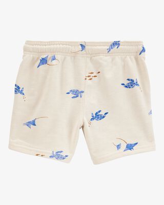 Product image 2 of Baby Sea Print Pull-On French Terry Shorts - Ivory