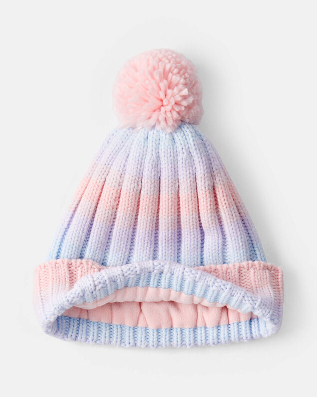 Product image 2 of Girls 2-Piece Ombre Winter Hat & Mittens - Purple