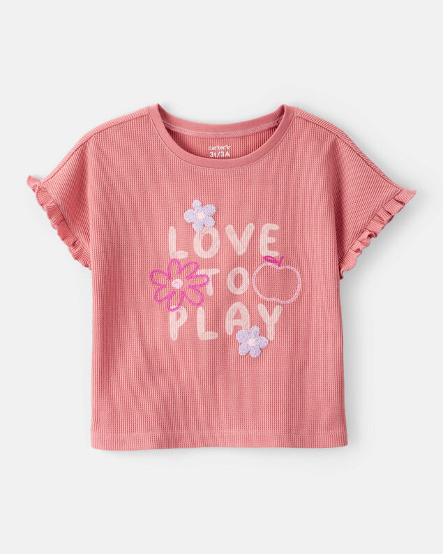 Product image 1 of Toddler Girl Love To Play Short-Sleeve Graphic Tee - Pink