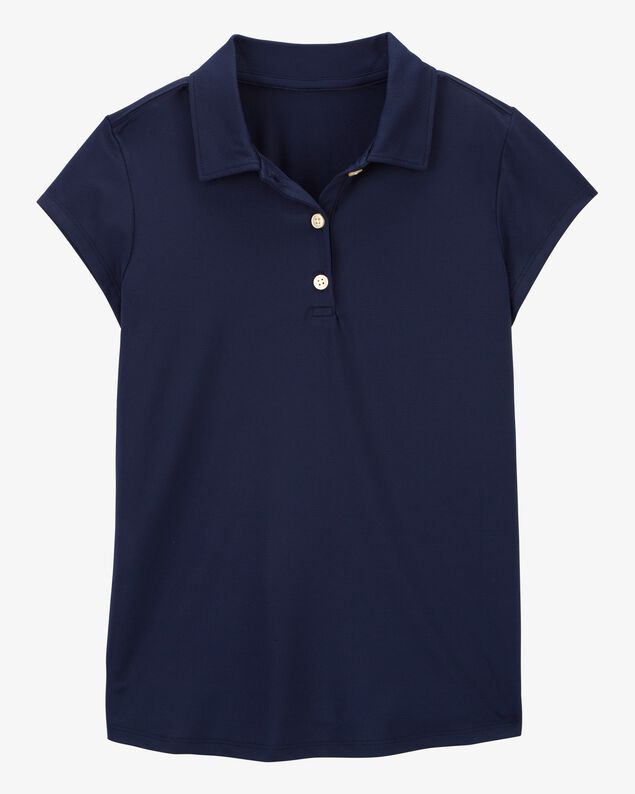 Product image 1 of Girls Uniform Polo in Active Mesh - Navy