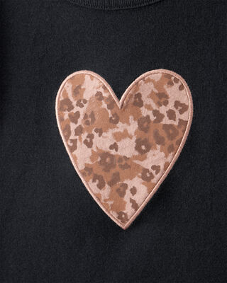 Product image 2 of Girls Heart Short-Sleeve Graphic Tee - Black