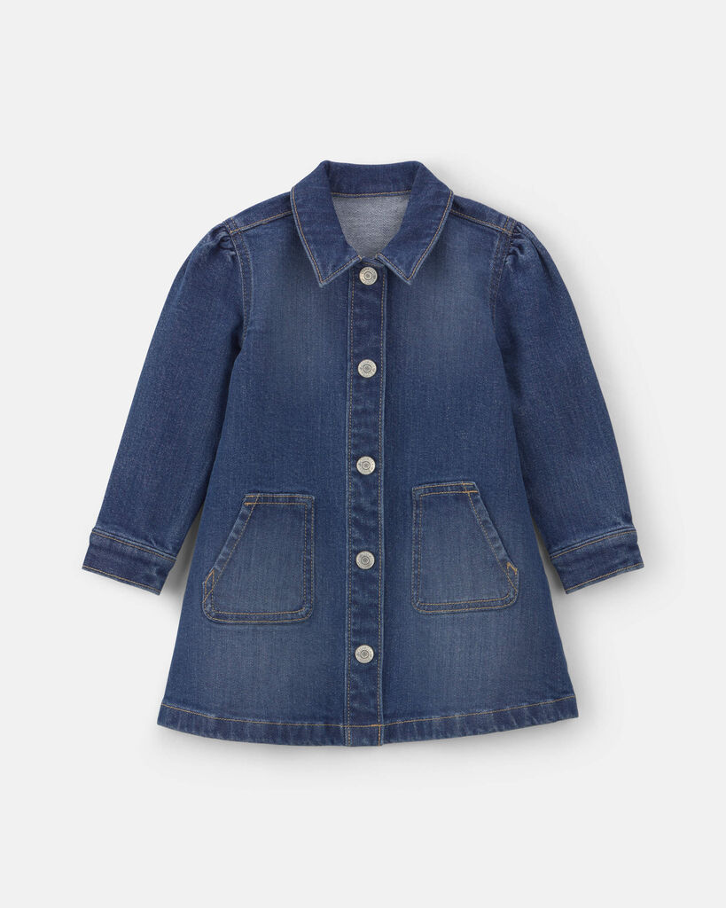 OshKosh B'gosh Toddler Girl Long-Sleeve Denim Dress - Dark Wash 2T Dark Wash