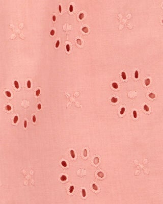 Product image 2 of Toddler Eyelet Flutter Jumpsuit - Pink