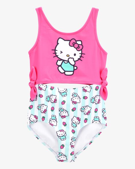  Product image 1 of Kid Hello Kitty® 1-Piece Swimsuit - Pink/Blue