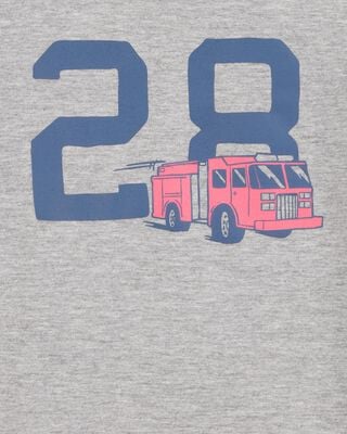Product image 2 of Toddler Firetruck Short-Sleeve Graphic Tee - Grey