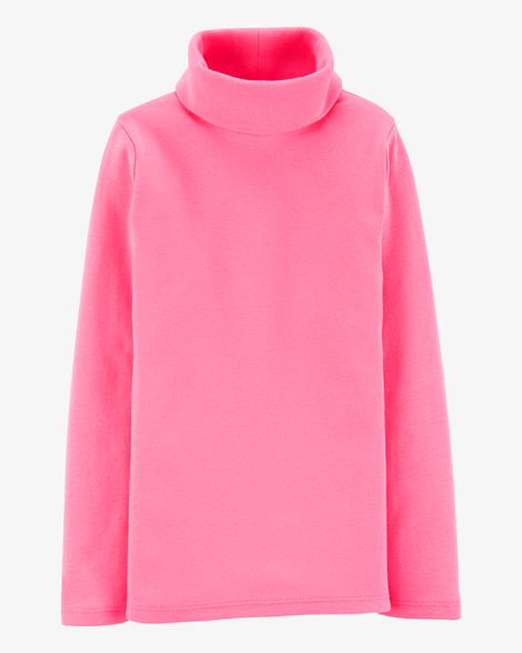 toddler girl long-sleeve turtleneck - pink