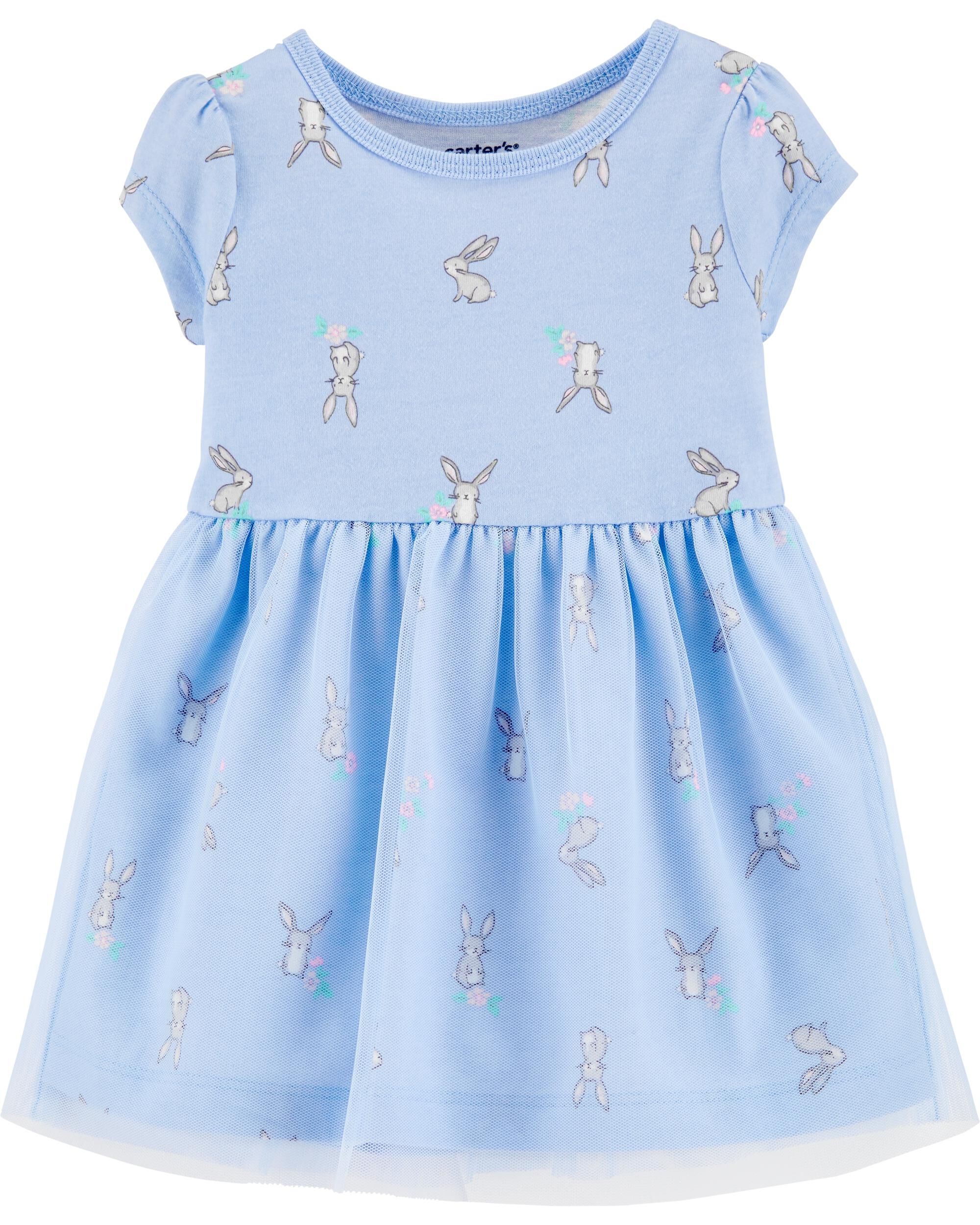 baby blue jersey dress