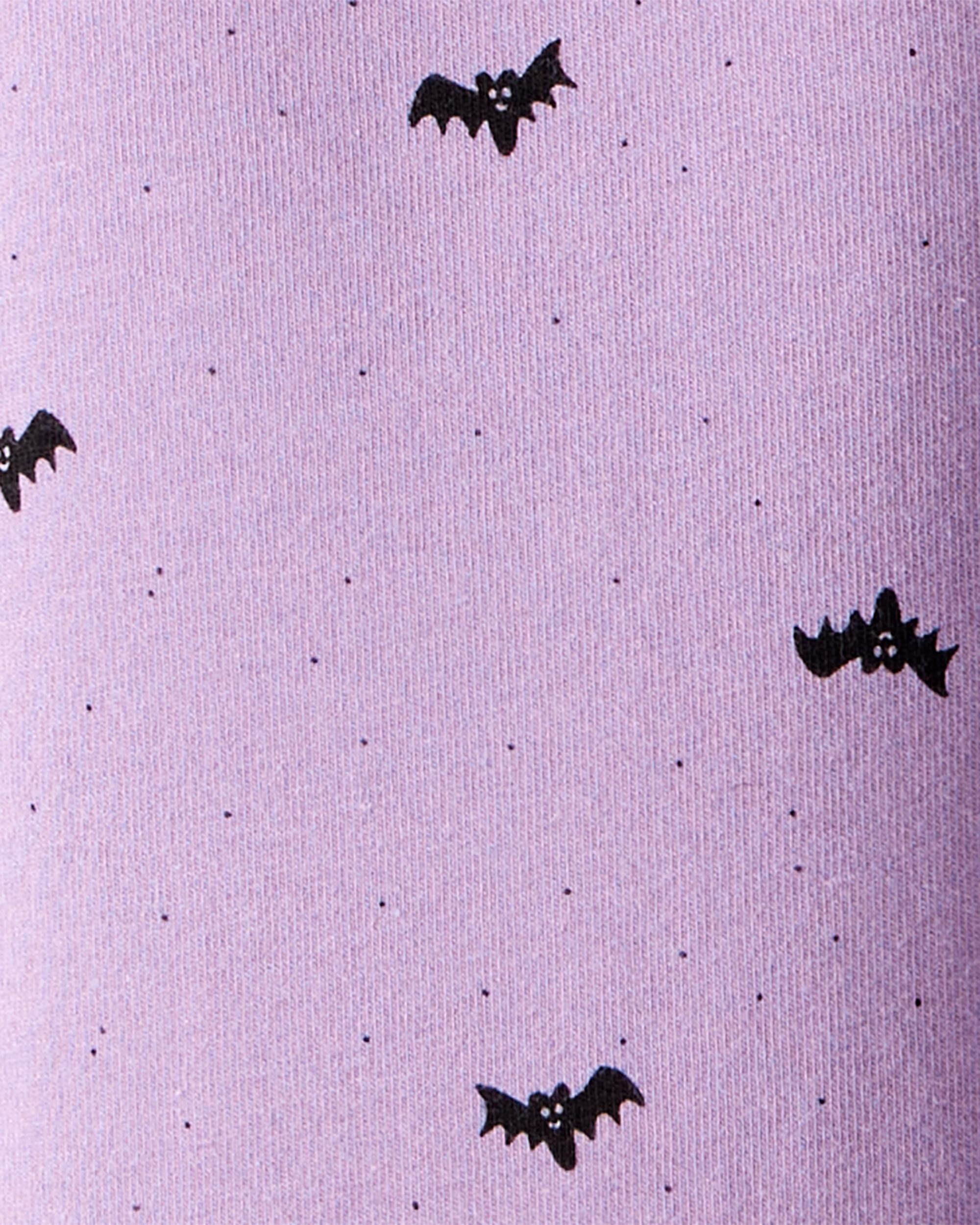 Kid Cotton Halloween Bat Stretch Leggings - Purple