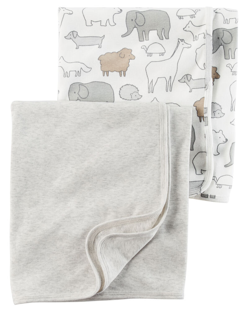 2 Pack Babysoft Swaddle Blankets Carters Com