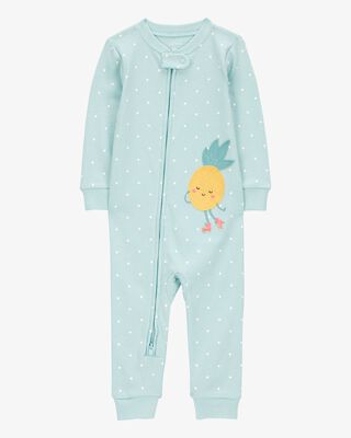 Product image 1 of Baby 1-Piece Pineapple 100% Snug Fit Cotton Footless Pajamas