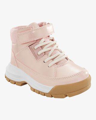 Product image 1 of Kid Metallic Pink Lace-Up Boots