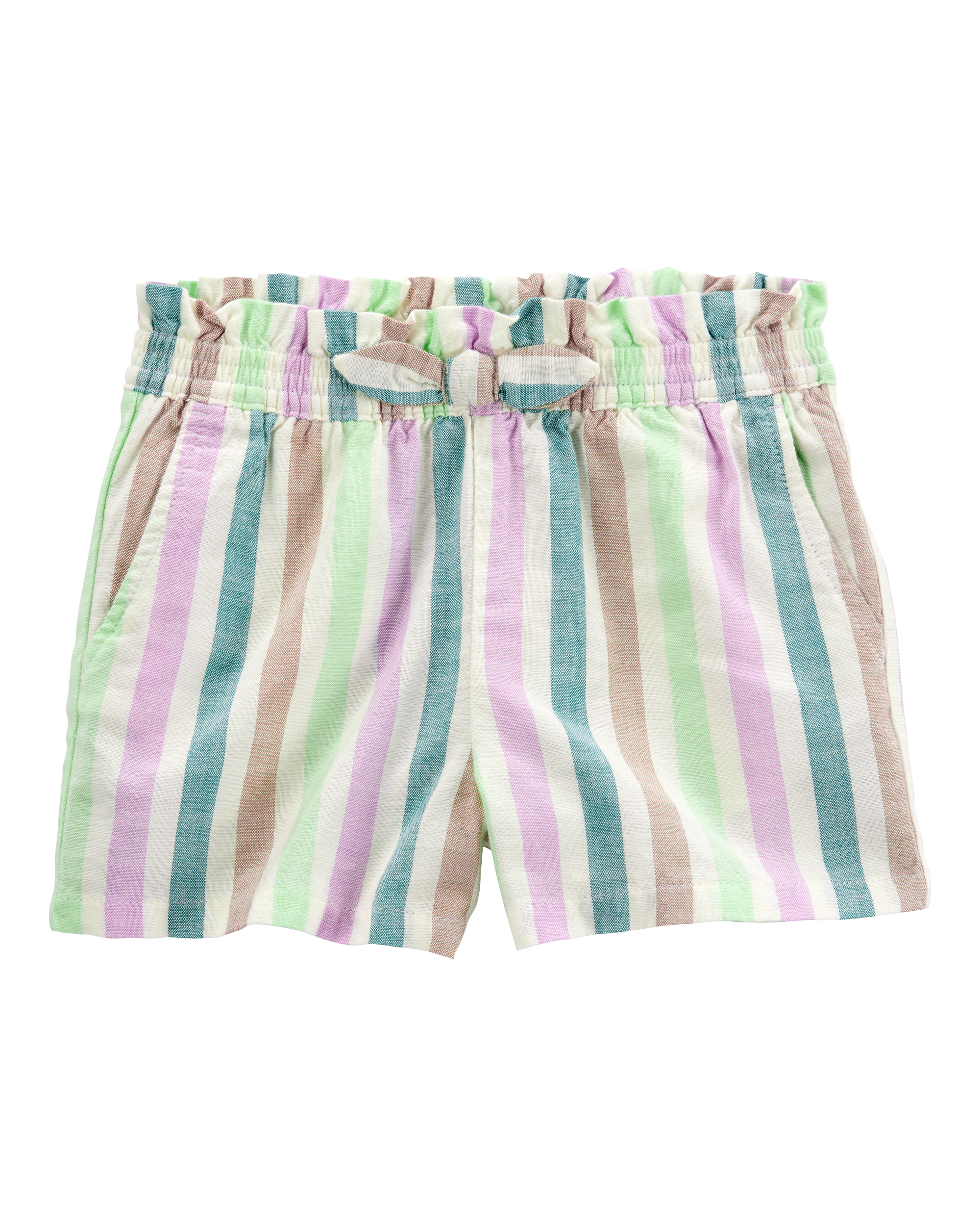 Toddler Striped Pull-On Linen Look-Alike Shorts