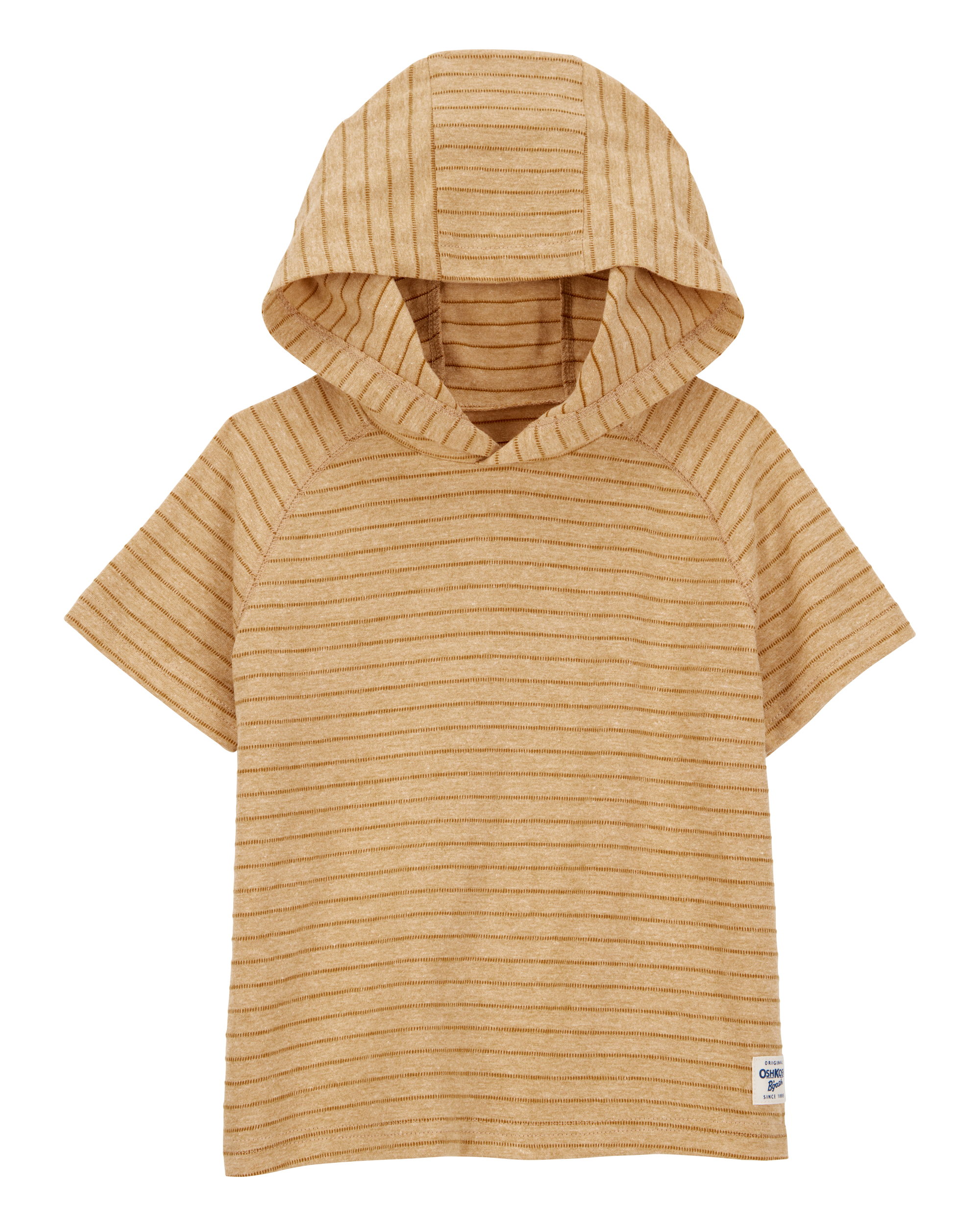 Baby Striped Hooded Shirt - Tan
