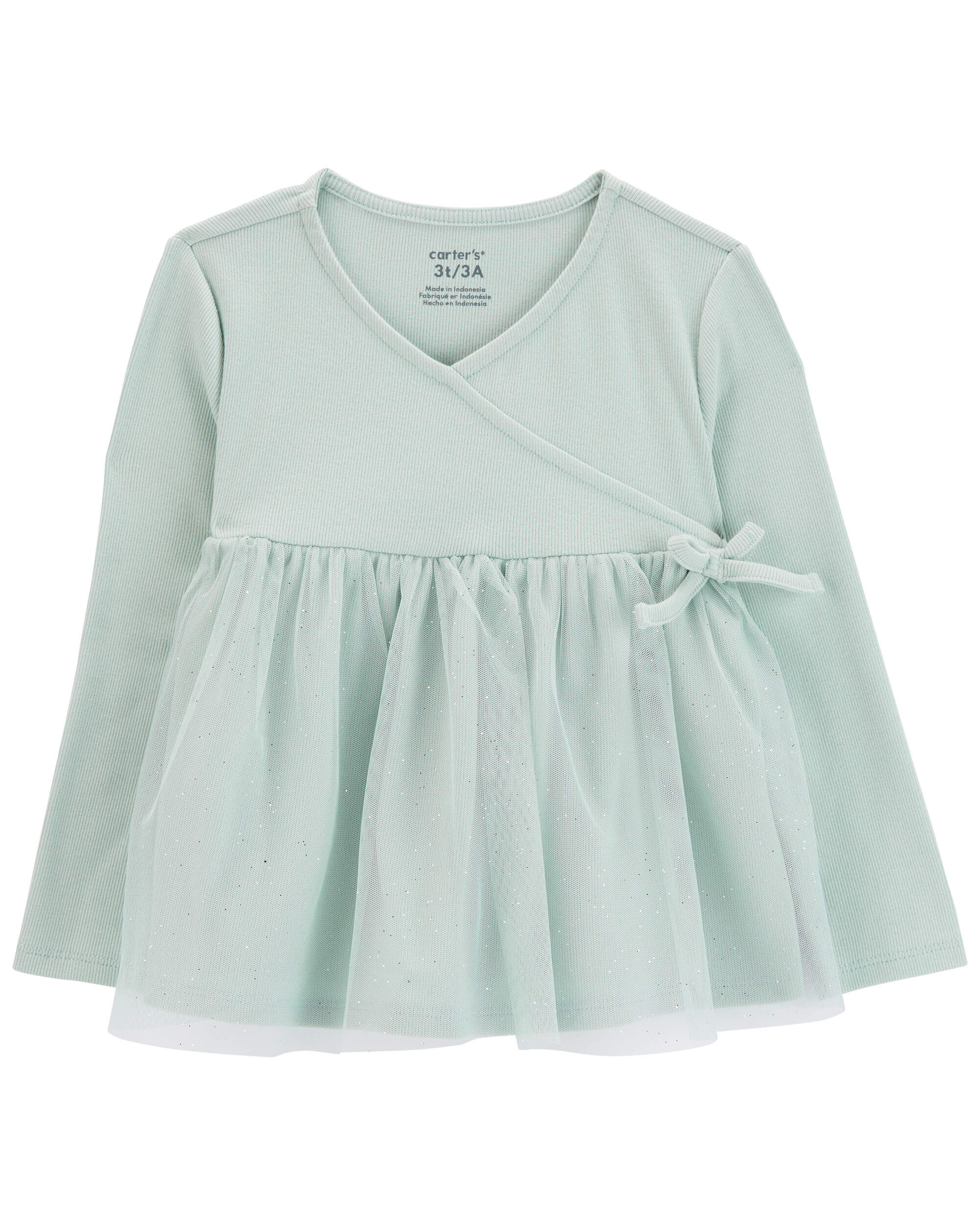 トップス Treat Girl's tulle frill jersey Girl's tulle frill jersey
