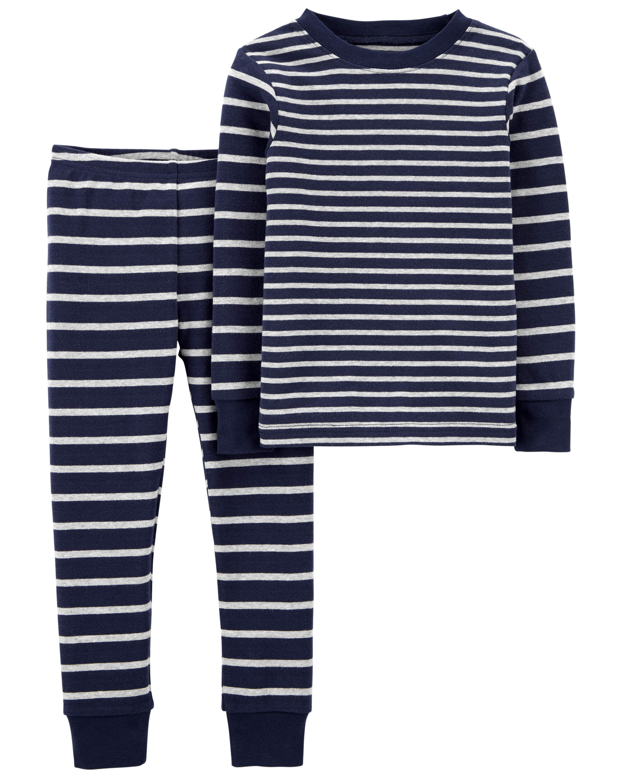 Kid 2-Piece Striped Snug Fit Cotton Pajamas - Carter's