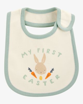 Product image 2 of Baby 3-Piece My First Easter Teething Bib & Bodysuit Pant Set