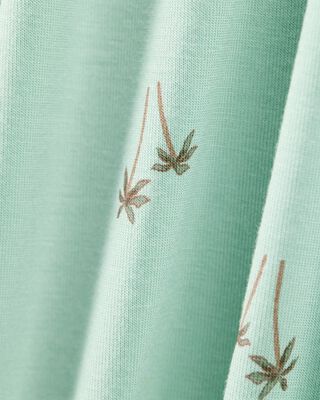 Product image 2 of Baby Palm Tree Print PurelySoft Footless 1-Piece Pajamas - Mint