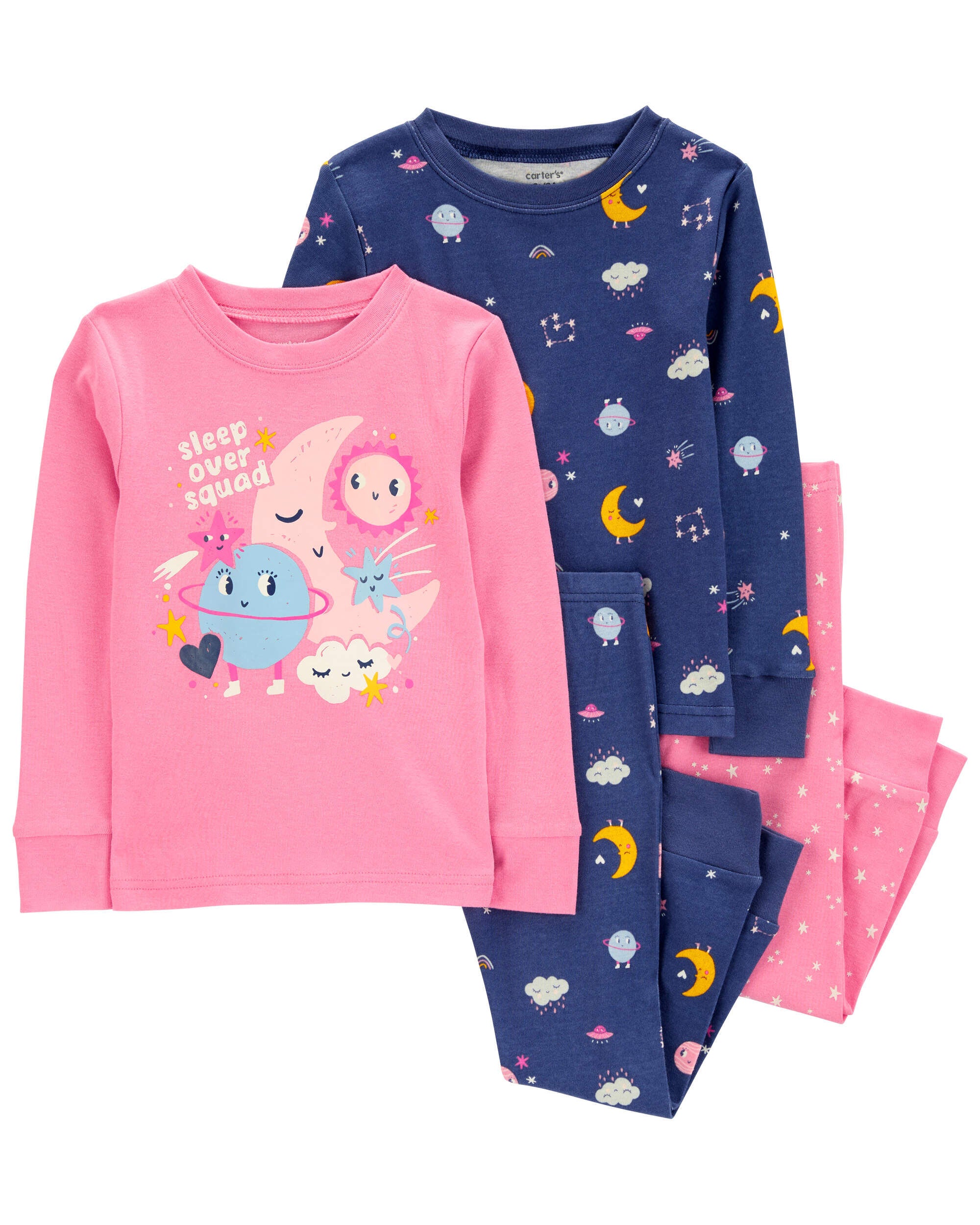 Toddler 4 Piece Space Print 100 Snug Fit Cotton Pajamas Carter s Carter s