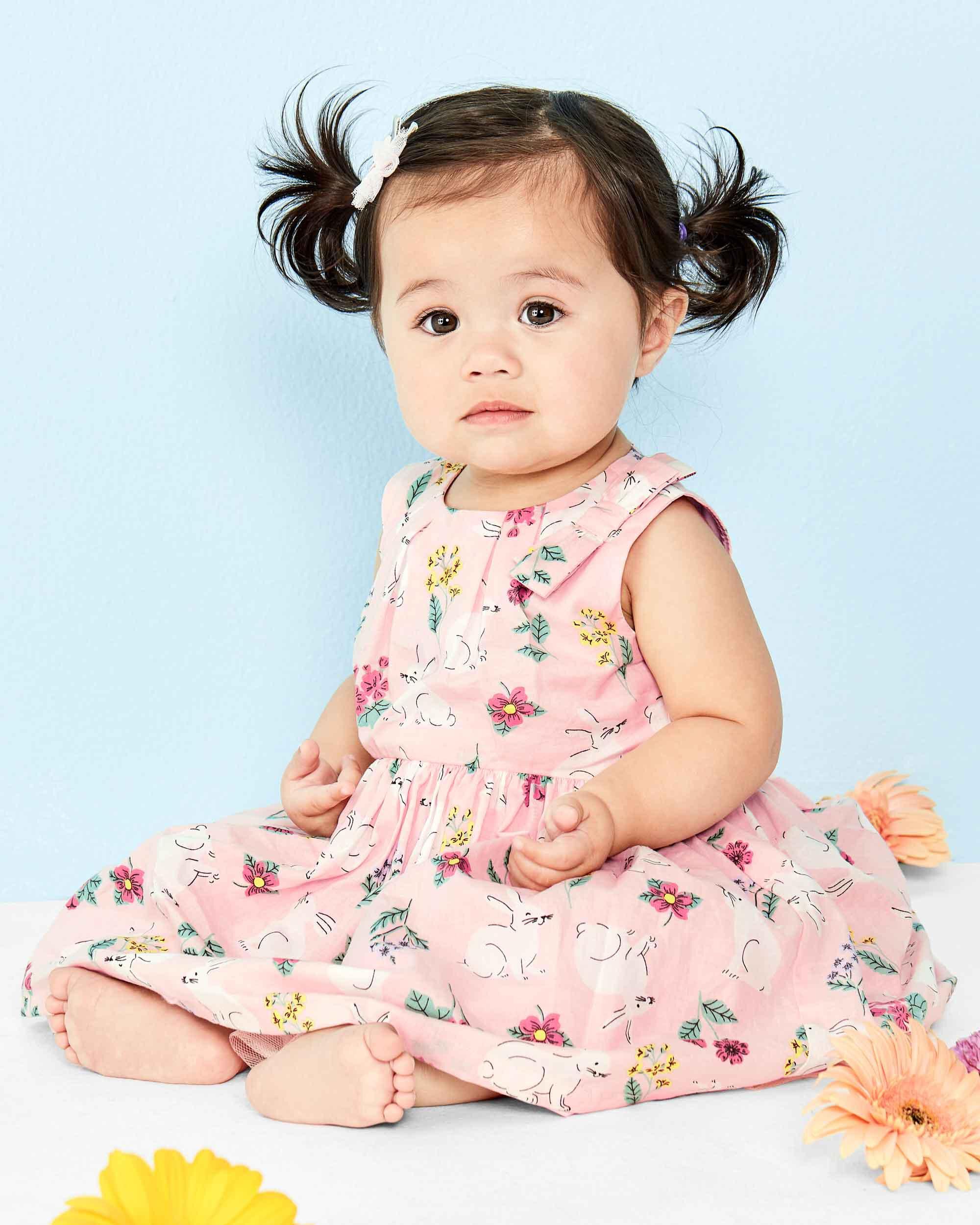 Carters pink bunny dress