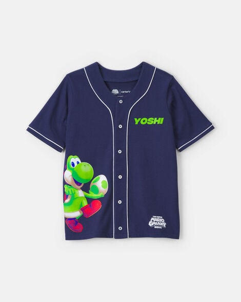 boys nintendo super mario jersey - navy blue
