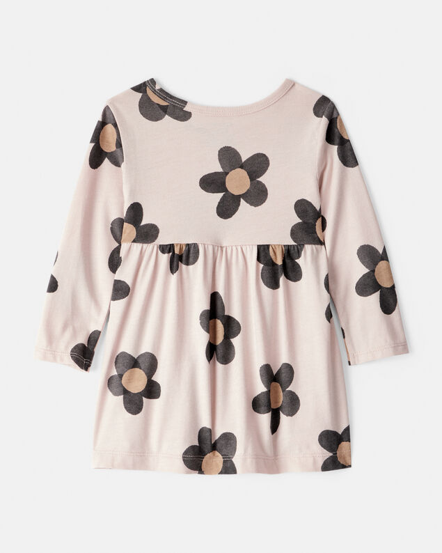 Product image 2 of Baby Girl Floral Print Long-Sleeve Dress - Ivory