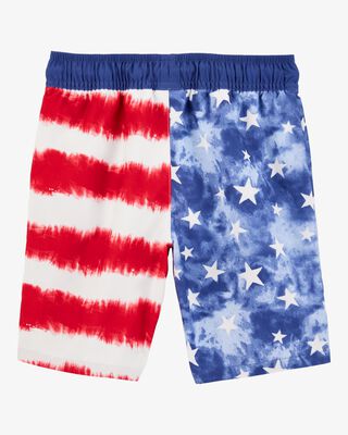 Product image 2 of Kid Fourth of July Flag  Swim Trunks