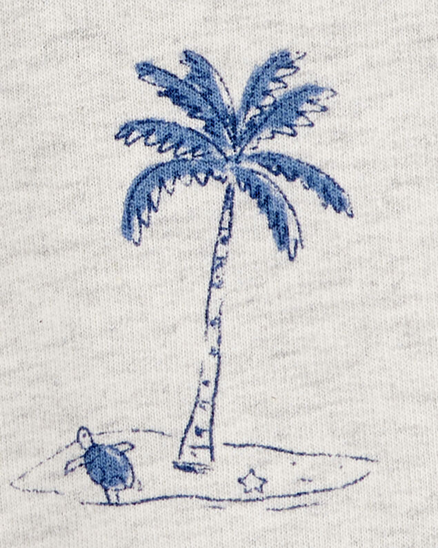 Carter's Toddler Boy 2-Piece Shark Striped Top & Short Set - Blue/Ivory