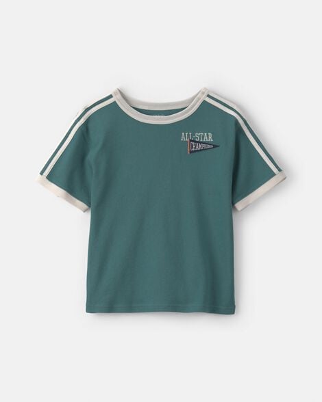 boys 'all-star' graphic tee - green