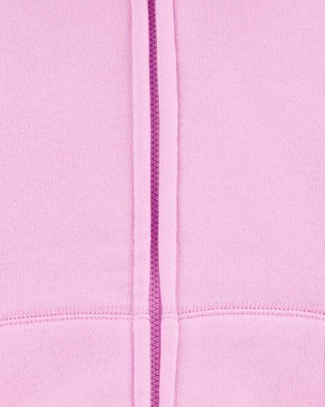 Product image 3 of Kid Fleece-Lined Zip-Up Jacket - Pink