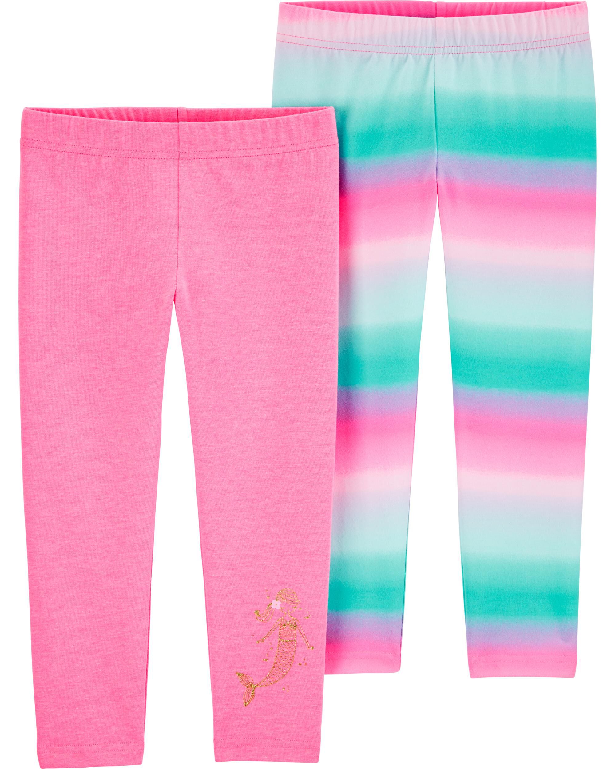 *CLEARANCE* 2-Pack Rainbow Mermaid Leggings