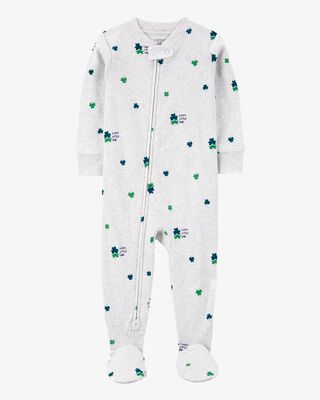 Product image 1 of Toddler 1-Piece St. Patrick’s Day Leprechaun Cotton Blend Snug-Fit Pajamas