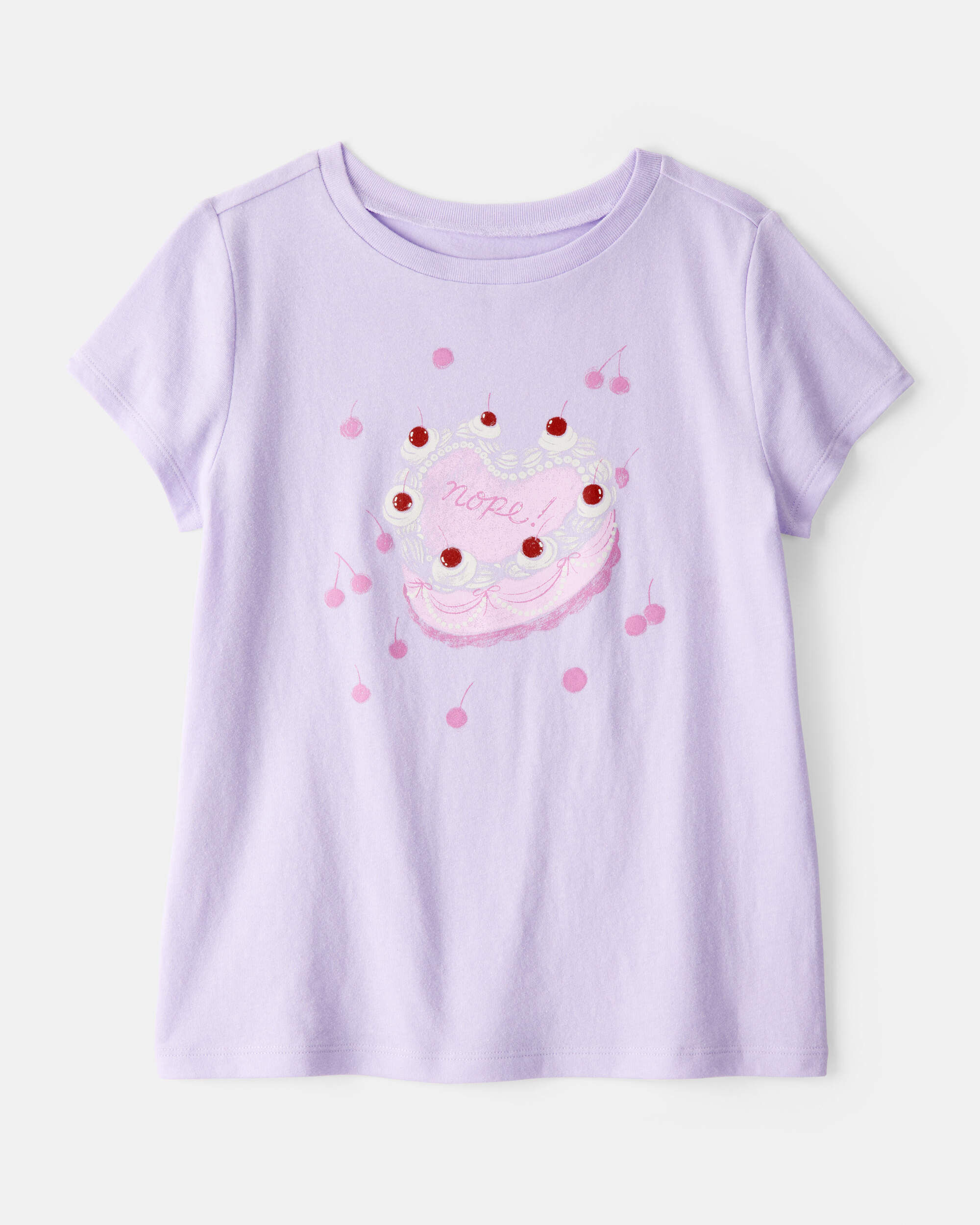 トップス theredthread s open tee heart Girls Heart Cake Short-Sleeve Graphic Tee - Purple - OshKosh
