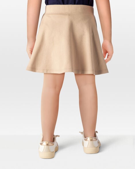 Toddler Ponte Knit Uniform Skort - Navy