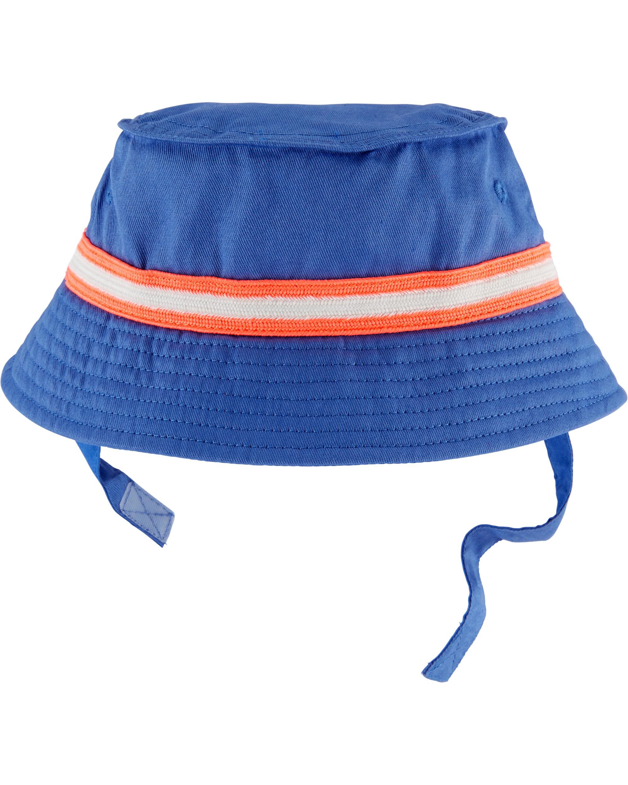 blue and orange bucket hat