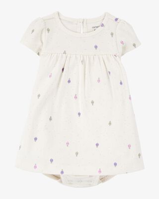 Product image 2 of Baby 2-Piece Bodysuit Dress & Cardigan Set - Purple/White