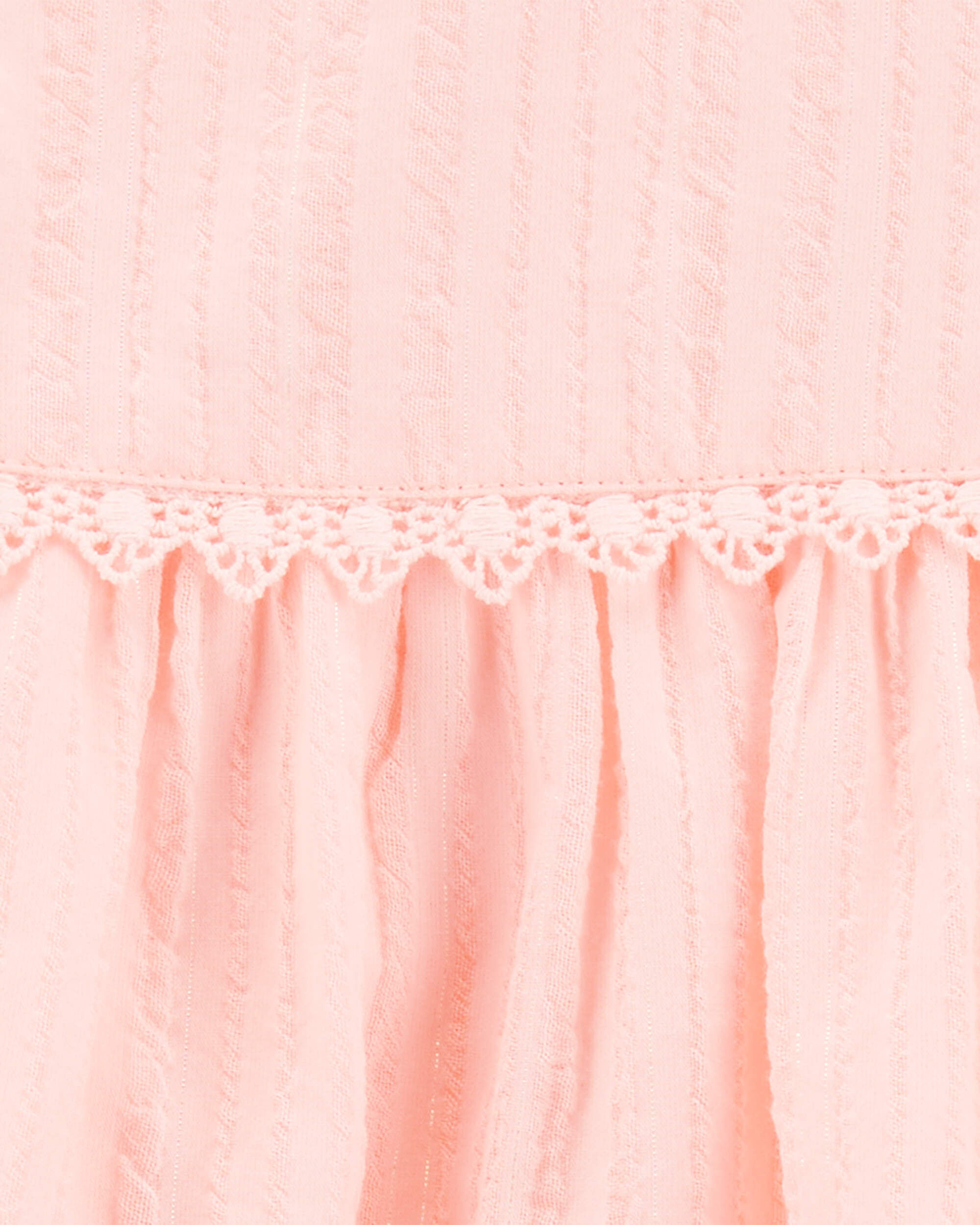Baby Girl Eyelet Babydoll Dress - Pink