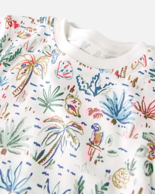 Product image 2 of Toddler Organic Cotton Pajamas in Tropical Paradise Print