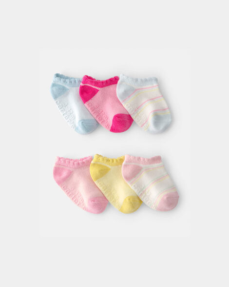 baby girl 6-pack no show socks