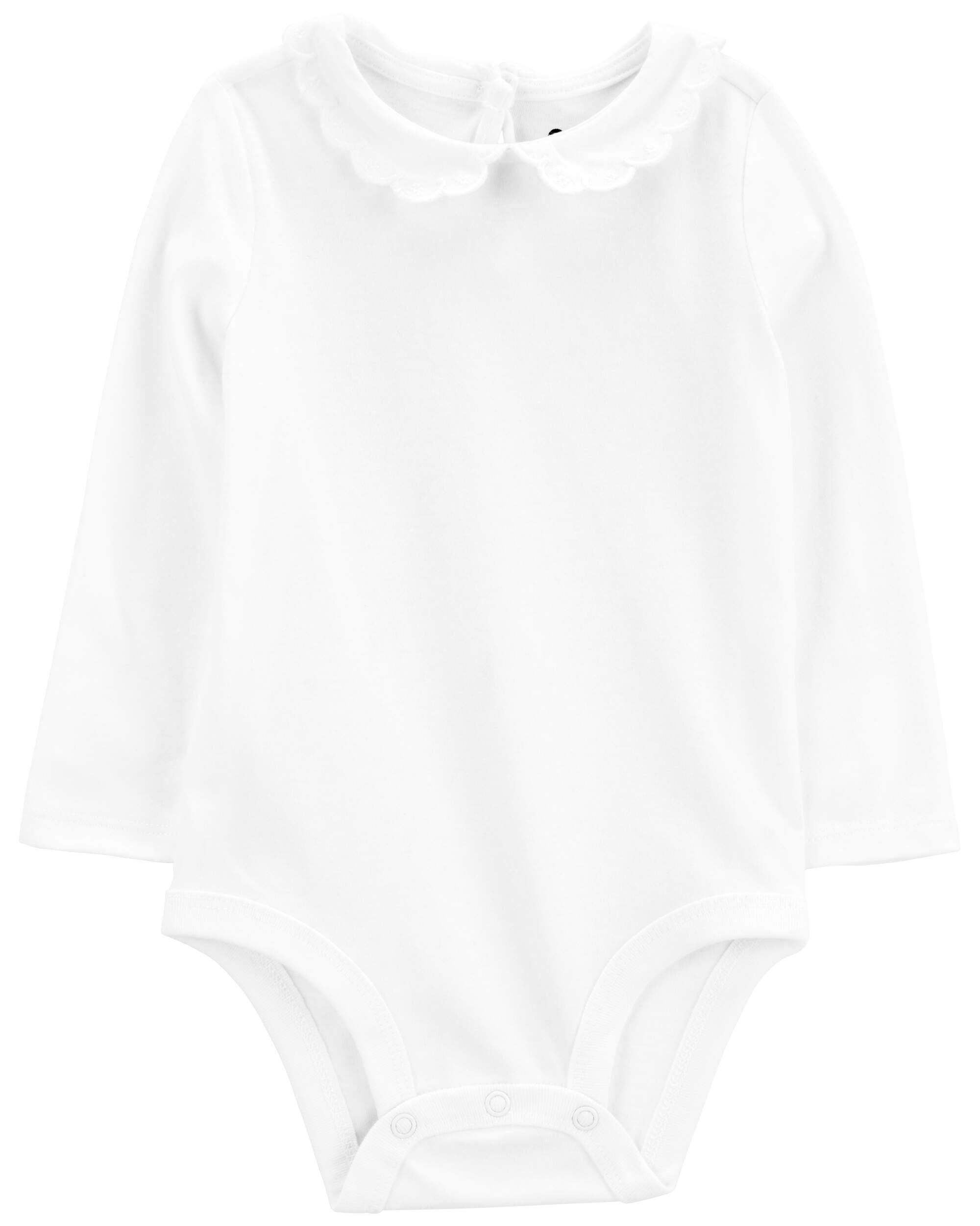 Baby Scalloped Peter Pan Collar Jersey Bodysuit - OshKosh | Carter's