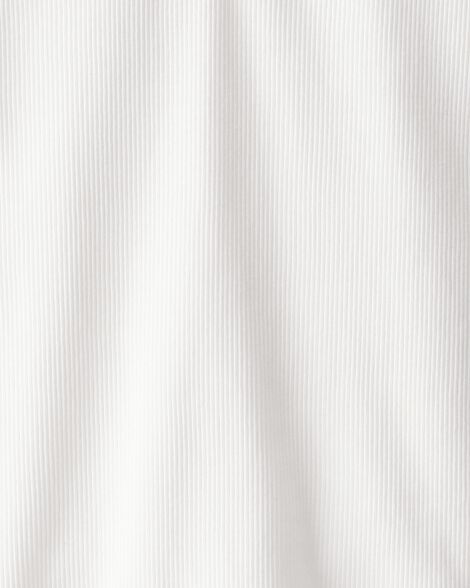 Kid Ribbed Short-Sleeve Henley Shirt - Blue