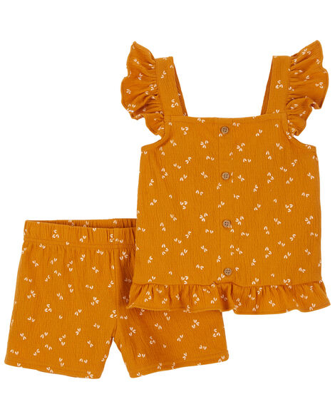 Product image 1 of Baby 2-Piece Floral Crinkle Jersey Outfit Set