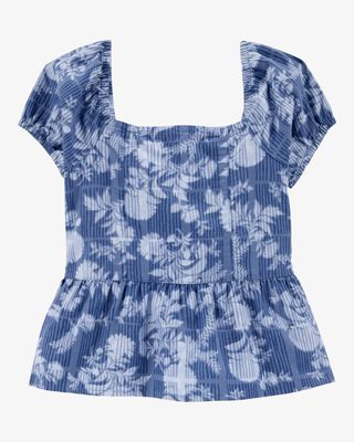 Product image 1 of Kid Floral Peplum Top - Blue